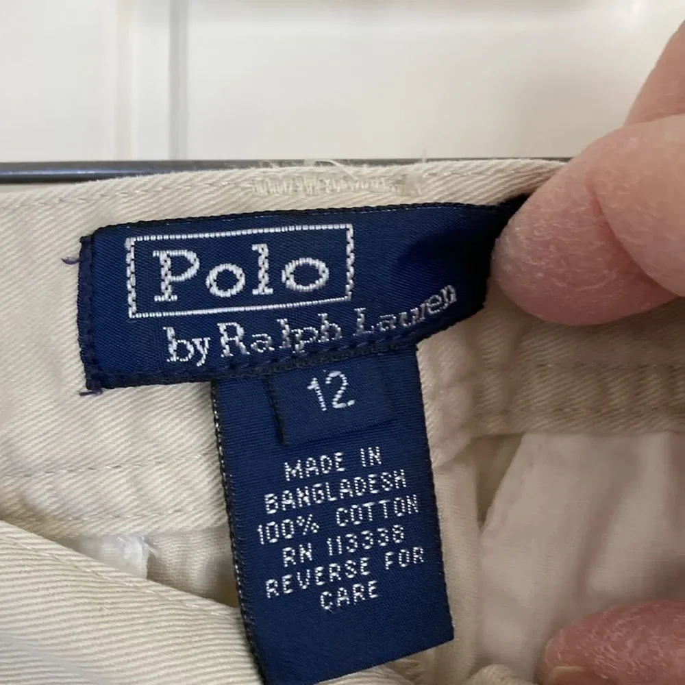 Polo Ralph Lauren‎ Youth Cargo Shorts Size 12 Khaki Tan Long Classic
